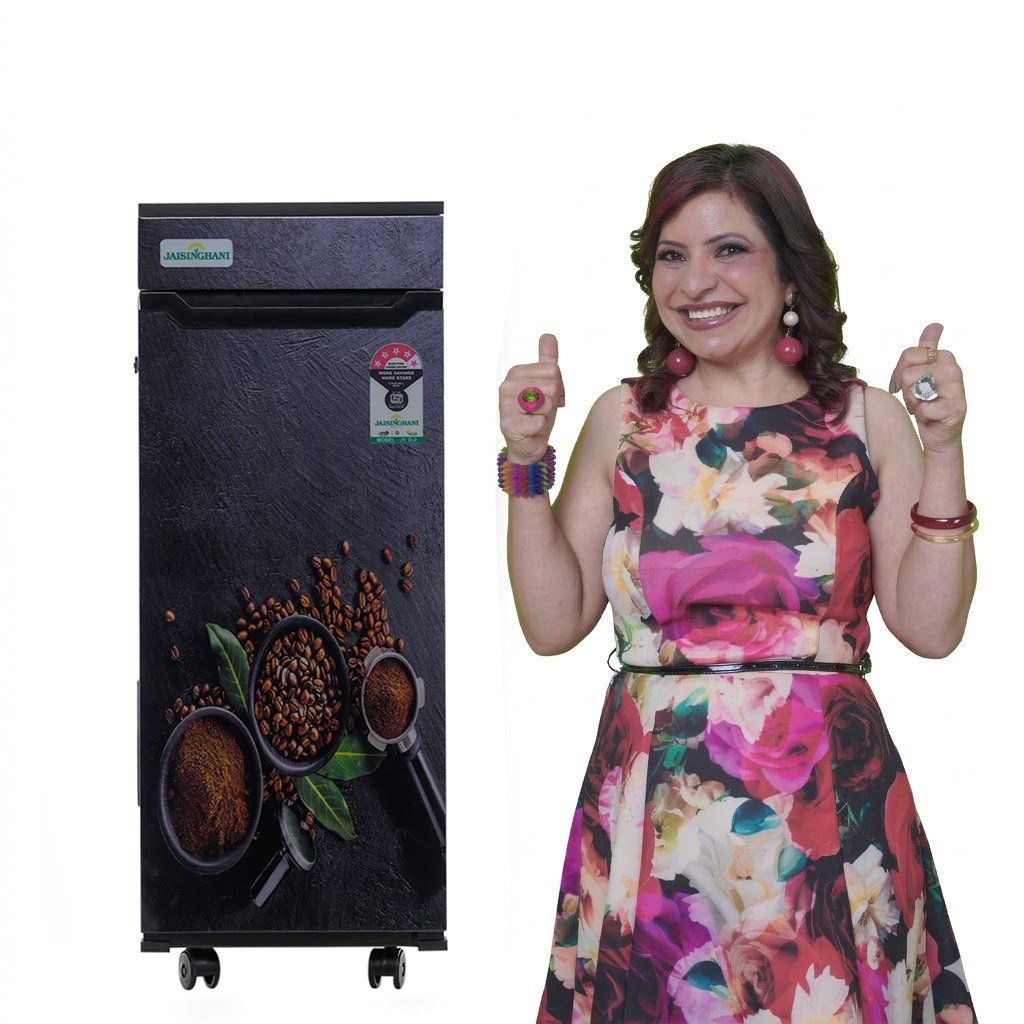 Jaisinghani Group 1HP Cabinet Atta Maker | High-Speed Domestic Flour Mill | 8–10 Kg/Hr Capacity | Energy Efficient 0.75 Unit/Hr | Ideal for Fresh Wheat & Rice Flour